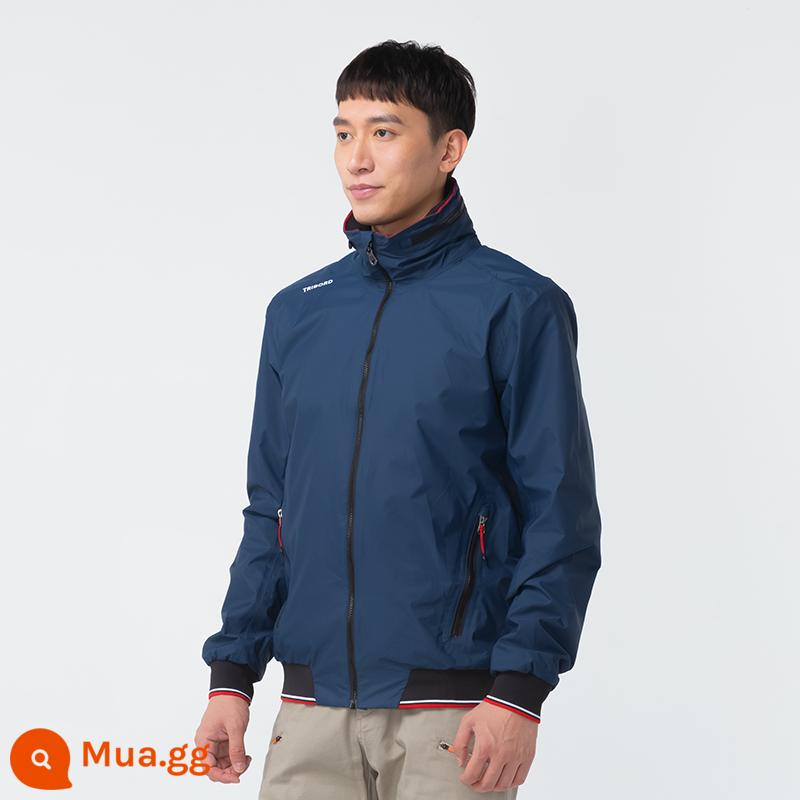 Áo khoác xu hướng ngoài trời của Decathlon Single -Layer Windproof Windproof Windskin Jacket Sailing A Autumn and Winter Sailors ODT2 - Xanh đậm