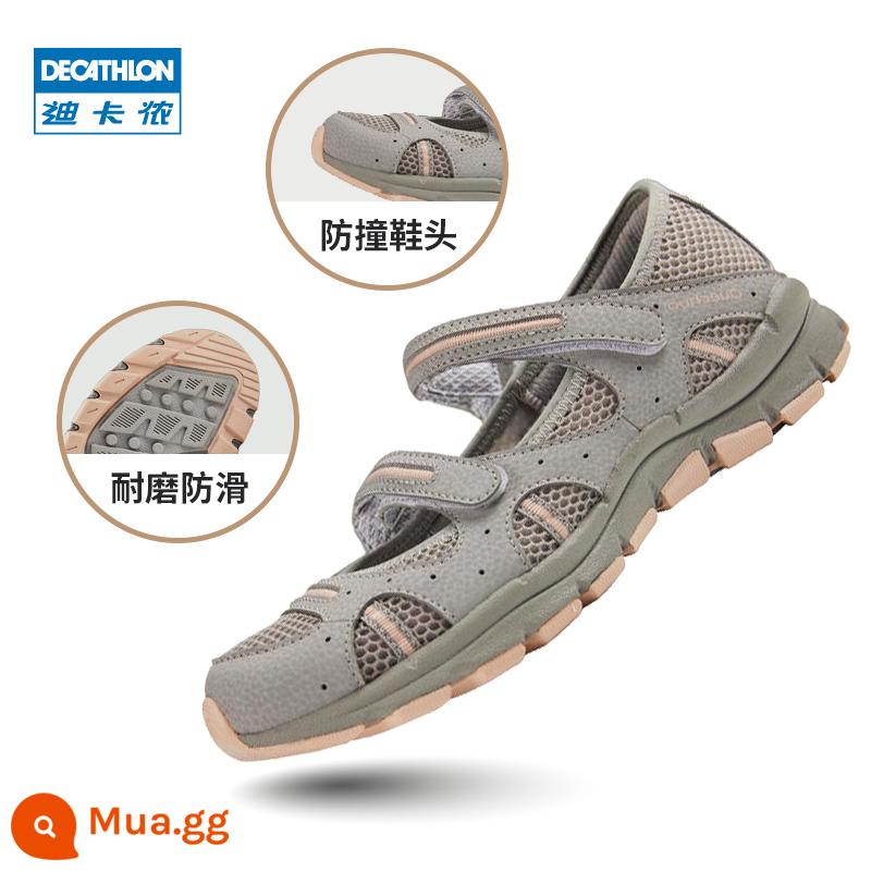 Decathlon flagship store chính thức xăng đan nữ chú hề giày nữ chống trượt có lỗ giày thể thao nữ giày đi biển ODS - Màu hồng nhạt