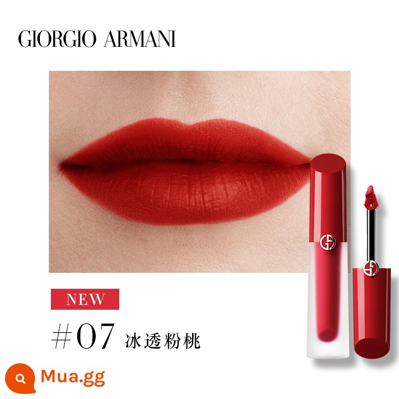 [Mua trước] Son nước dạng ống màu đỏ mới của Armani son nước nhẹ dưỡng ẩm béo nước Ding 04 bán lên men bưởi đỏ - #07 Đào Hồng Đá