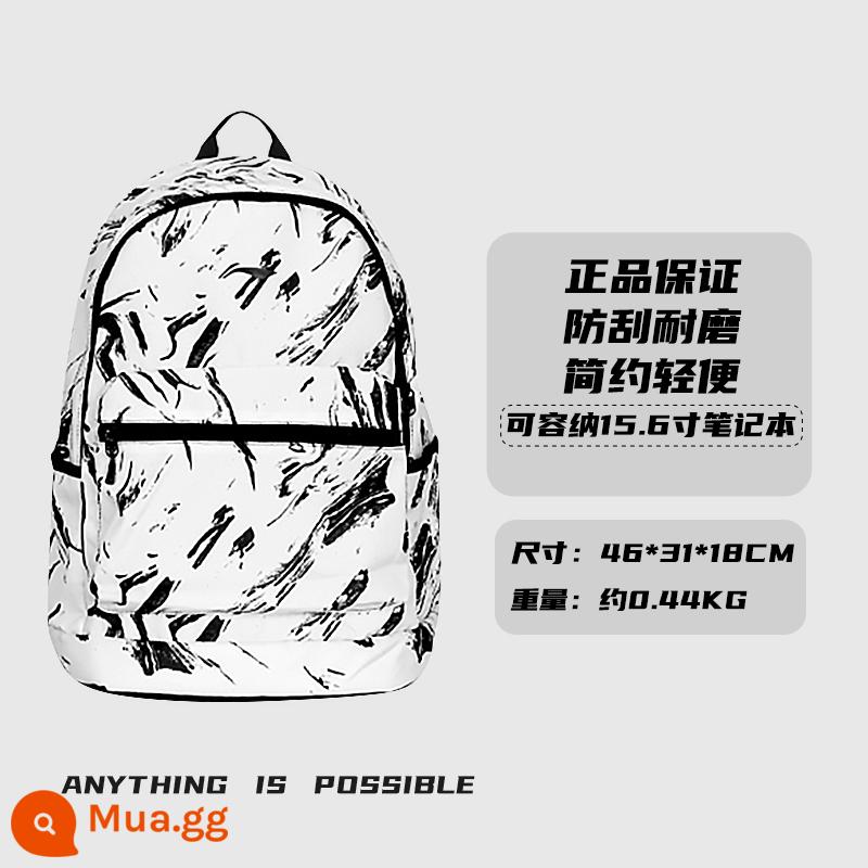 Ba Lô Li Ning Cặp Đi Học Nam Nữ Học Sinh Trung Học Cơ Sở Thể Thao Bóng Rổ Ngoài Trời Dung Tích Lớn Nhẹ Túi Máy Tính Ba Lô - Màu đá cẩm thạch-25L