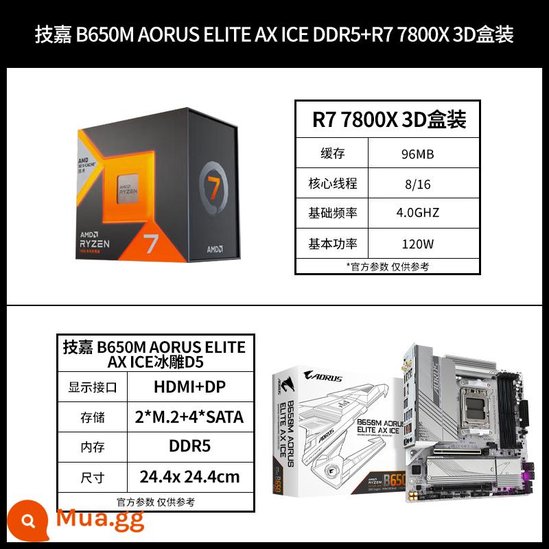 IntelI3 13100F/i5 13400F /13600KF i7 13700KF i9 13900K/CPU - GIGABYTE B650M AORUS ELITE AX ICE DDR5+R7 7800X 3D đóng hộp