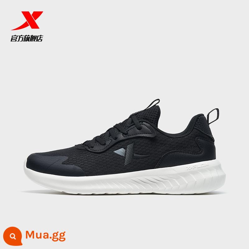 Giày thể thao Tibu nam 2022 Trang web chính thức của mùa đông Men Mesh Net Avertable Runding Shoes Light Shock Giày chạy giày nam - đen/buồm trắng