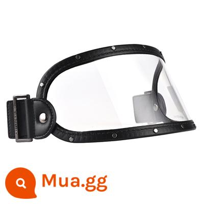 AMZ Full Mũ Bảo Hiểm Đặc Biệt Kính Xe Máy Kính Retro Harley Kính Xe Máy Chống Sương Mù Chống Gió Kính - da đen trong suốt