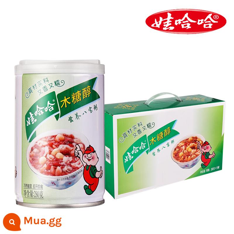 [Wahaha Official] Xylitol Red Dates Millet Lily Lotus Seeds 360g*12 Lon Full Box Cháo Ăn Sáng Eight Treasure - Xylitol 280g*15 lon [tận hưởng lợi ích khi tham gia thành viên]