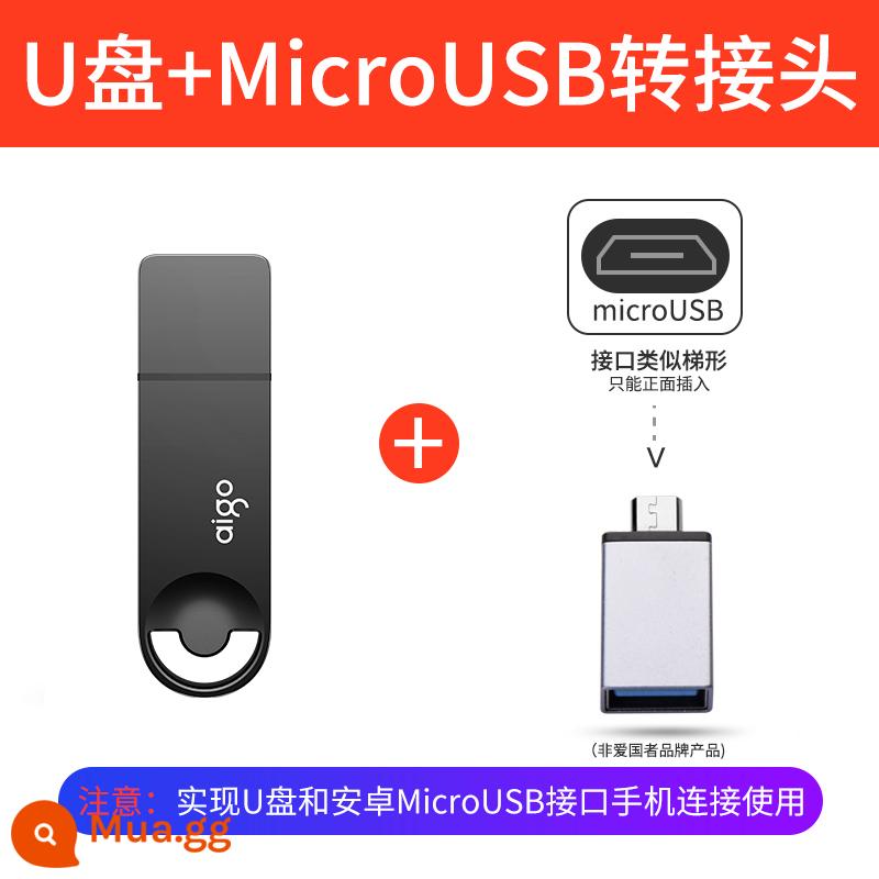 Nhà Yêu Nước U Đĩa 128G Tốc Độ Cao Bộ Nhớ Đĩa Kim Loại Máy Tính Văn Phòng Chuyên Dụng USB Dung Lượng Lớn Chính Hãng chính Hãng 256 - Cấu hình tiêu chuẩn-128GB + Bộ chuyển đổi Micro USB