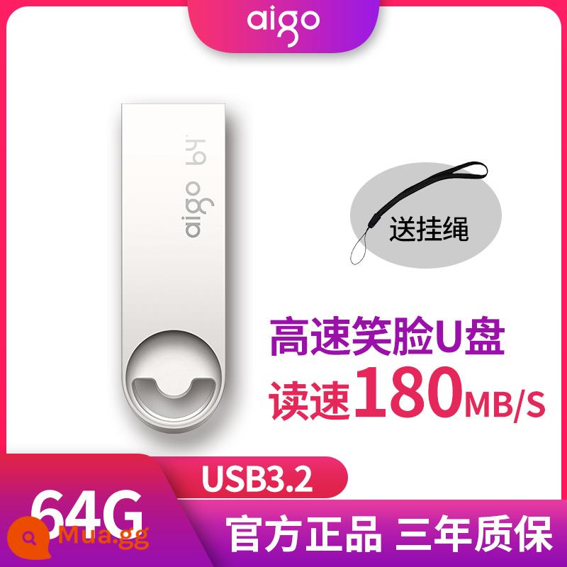 Nhà Yêu Nước Flagship Store Đĩa U 64G Tốc Độ Cao 3.1 Kim Loại Ô Tô Ổ Đĩa U Máy Tính USB Bút 128G tùy Chỉnh Chính Thức Xác Thực - Ổ đĩa flash USB tốc độ cao U312-64G