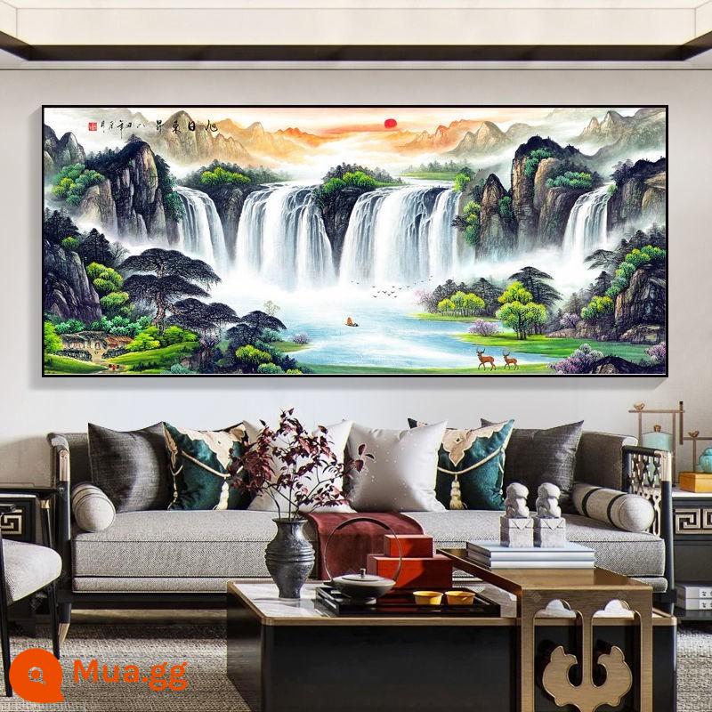 Jiahe Wanshixing Phòng khách Tranh treo Hội trường trung tâm Nền ghế sofa Tranh treo tường Thư pháp và Hội họa Phong cách Trung Quốc mới Khí quyển Tranh trang trí cảnh quan - CT-308 Cùng mẫu của Li Ka-shing