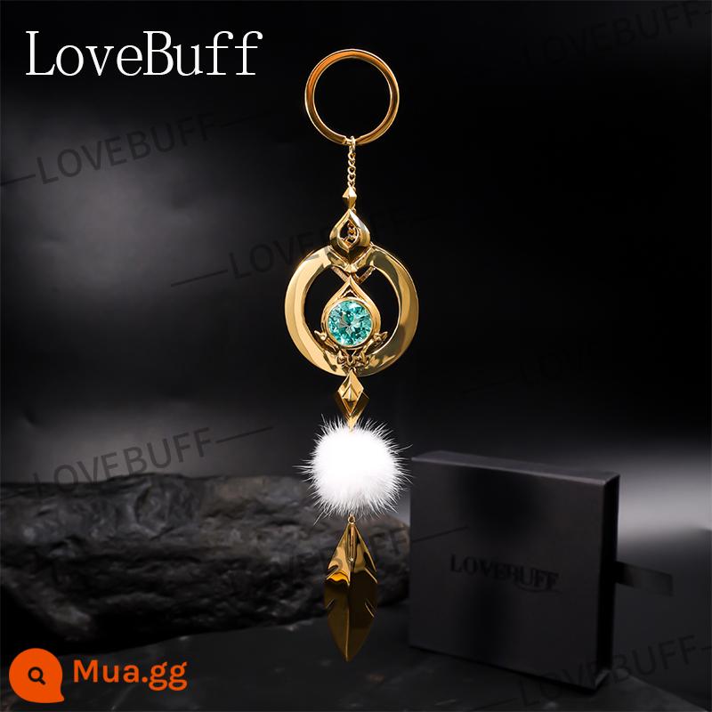 lovebuff gốc thần ngoại vi straggler ký ức của Wu Tuledura BJD vòng cổ cát gian hàng chuông - [Hàng có sẵn] Eye of the Skirmisher God [Set] (đồng mạ vàng + zircon xanh lục Paraiba 16mm) bao gồm đĩa, lông vũ vàng, bóng tóc