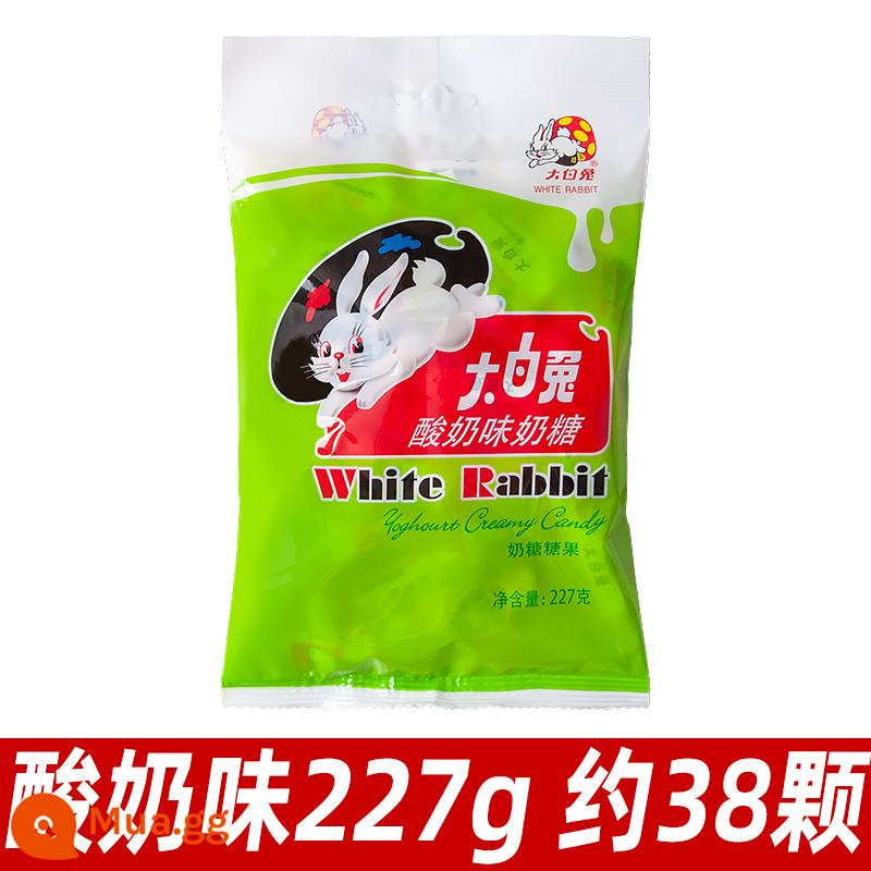 Thỏ trắng Thượng Hải Kẹo bơ cứng có hương vị nguyên bản 227g Kẹo cưới số lượng lớn 8090 Hậu hoài cổ Lễ hội mùa xuân Hàng hóa đồ ăn vặt Kẹo - [Hương sữa chua] túi 227g (khoảng 38 miếng) [s