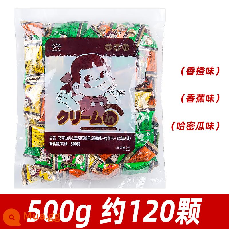 Buerjia Sữa Kẹo cứng Kẹo cưới Bán buôn số lượng lớn Matcha Sandwich Candy Hàng hóa Tết Nguyên đán Kẹo Đồ ăn nhẹ - Hương vị sô cô la hỗn hợp 500g (số lượng lớn) khoảng 120 miếng