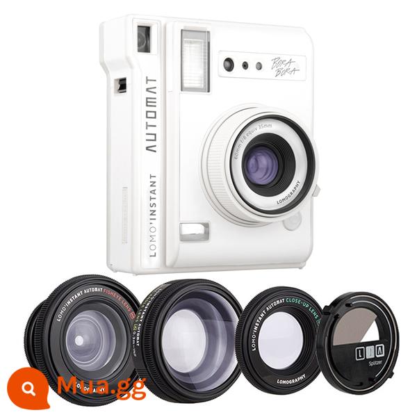 Lemo Lomo Instant Automat Giấy ảnh máy ảnh Polaroid sau khi chụp ảnh bộ ống kính đa ống kính cổ điển - Bộ ống kính trắng