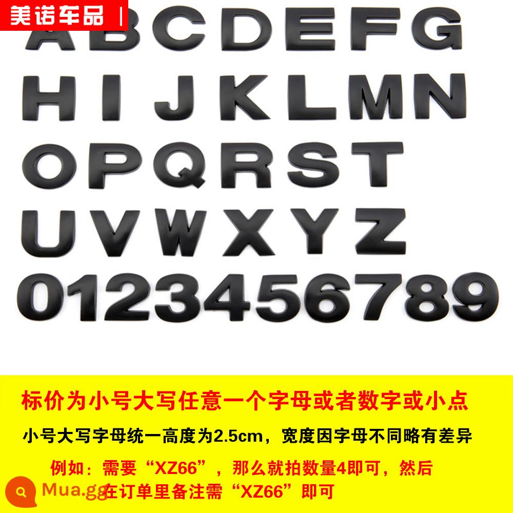 Kim loại nguyên khối dán xe ô tô dán xe ô tô có chữ cái tiếng Anh xe ô tô cá tính sửa đổi kỹ thuật số dán cơ thể chuyển đuôi - Giá đơn nhỏ [chữ số] màu đen, quý khách lưu ý khi đặt giá