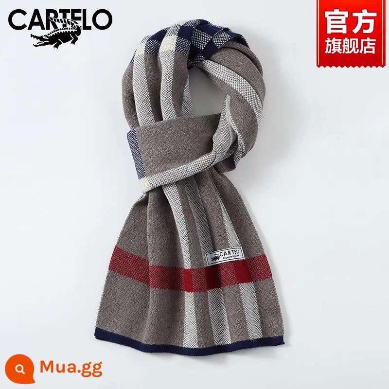 Khăn quàng nam cashmere cá sấu mùa đông cặp đôi phù hợp tặng quà sinh nhật bạn trai cao cấp hộp quà khăn ấm áp - W2126-Lạc Đà