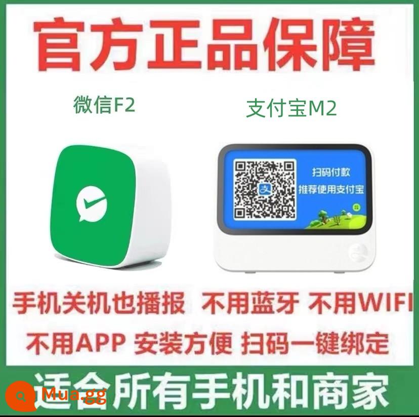 Loa bộ sưu tập thanh toán WeChat đi kèm với mạng F1 nhắc nhở thanh toán mã QR Bluetooth miễn phí bằng giọng nói của phát thanh viên thương mại - WeChat Audio F2+Alipay M2[[mang mạng riêng]