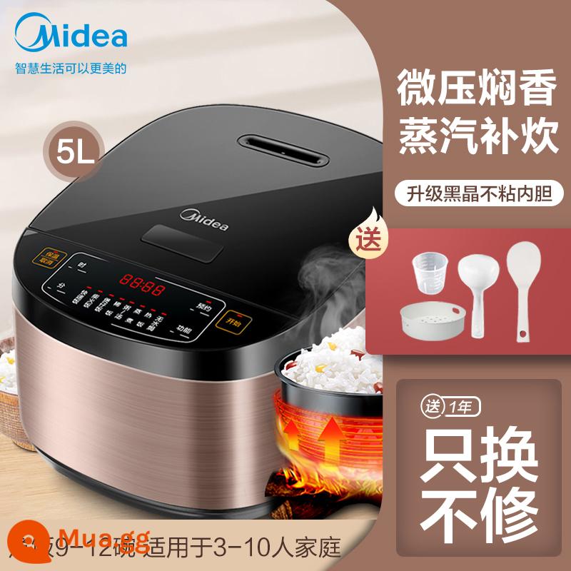 Nồi cơm điện gia dụng Midea 5 lít L nồi cơm điện thông minh dung tích lớn đa năng nấu cơm củi hàng chính hãng - Rượu sâm banh