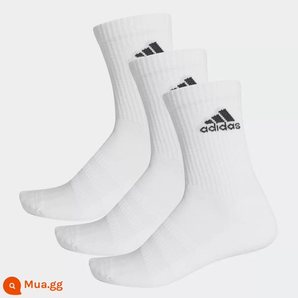 adidasTất ống giữa adidas dành cho nam và nữ tập thể dục mùa đông chạy bộ thể thao thấm hút mồ hôi vớ bóng rổ cầu lông giữ ấm - Dòng DZ93 [ống dài màu trắng 3 đôi]