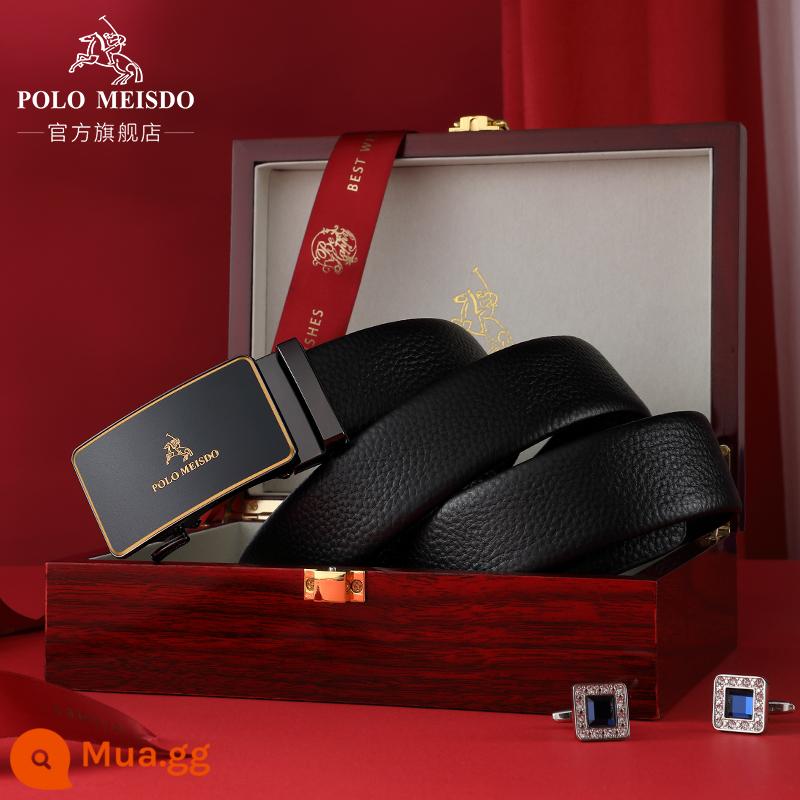 Anh Quốc Ralph Lauren Polo Chính Thức Hàng Đầu Store Thắt Lưng Nam Da Thật Tự Động Bên Trong Khóa Thắt Lưng Nam Thanh Niên Kinh Doanh Dây Triều - [SF miễn phí vận chuyển] PL600394 khóa ngoài [với hộp quà tặng bằng gỗ nguyên khối]