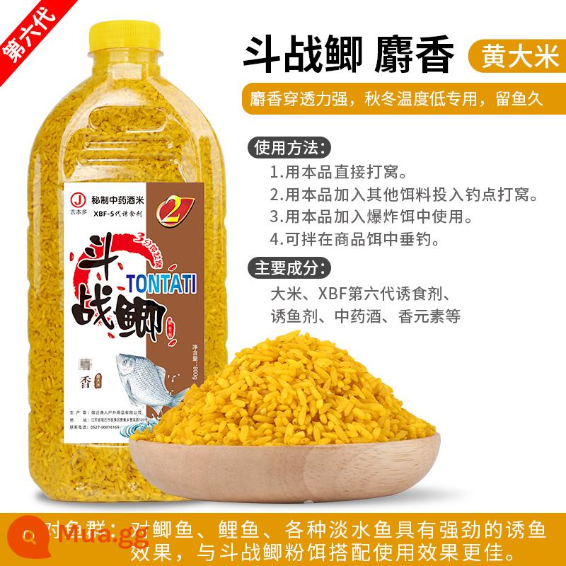 Mồi câu cá mùa đông, tổ, cá chép câu cá hoang dã - Gạo Vàng Xạ Hương-800g [Sau khi sử dụng không hài lòng vui lòng trả lại! ]