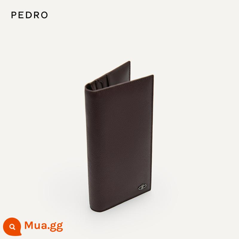 Ví da bò PEDRO Icon ví nam phiên bản dài nhiều thẻ phiên bản mở mùa đông 22 mới PM4-16500070 - PM4-16500070-1 màu nâu sẫm