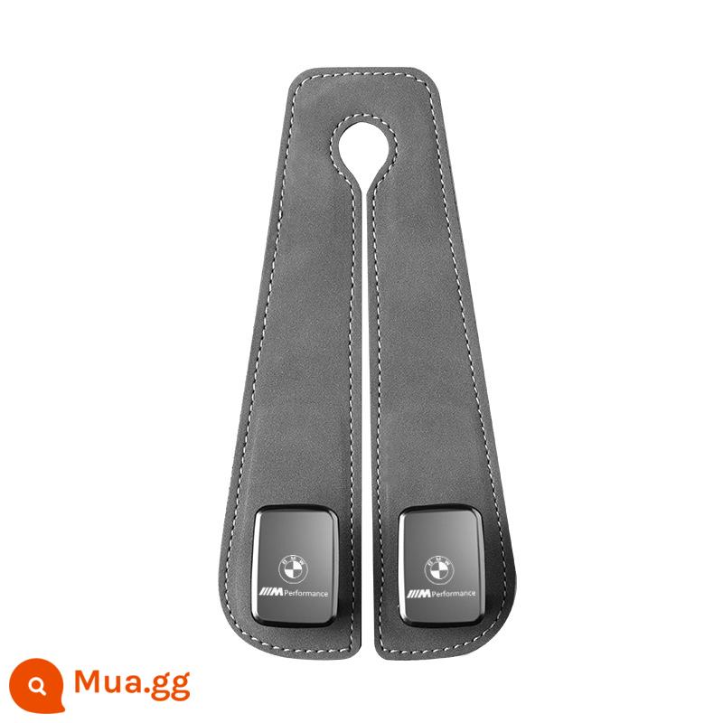 Móc treo lưng ghế ô tô Mercedes BMW Audi nội thất ô tô tựa lưng phía sau da lộn phía trước móc đựng đồ có thể giấu được - [Xám] BMW