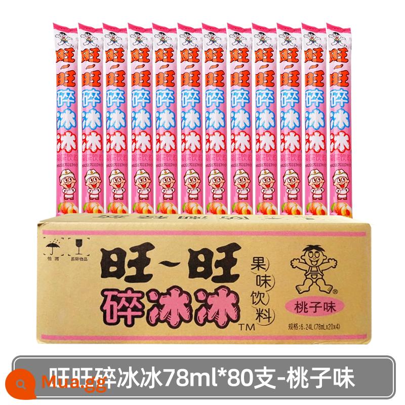 Muốn Muốn Đá Nghiền 78Ml * 80 Cốc Có Hương Vị Que Đông Lạnh Kem Popsicle Hút Đá Thạch Gia Đình Gói Bán Buôn - [Hộp đầy đủ] Hương đào 78ml*80 chai