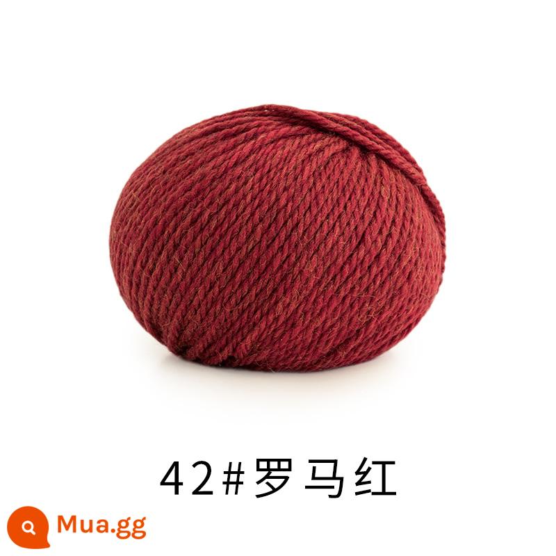 Chị Susu nhà Morandi 8 # Sợi len merino Úc handmade DIY dệt kim khăn mũ len bóng - 42 # La Mã Đỏ