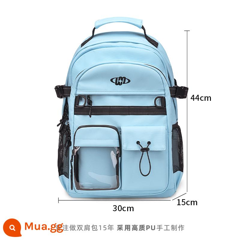 MADEBAG thiết kế ban đầu thích hợp hợp thời trang thương hiệu ba lô Nhật Bản học nữ sinh viên đại học nam học sinh trung học ba lô - Dòng sản phẩm thoát kế hoạch C "Phantom Blue"