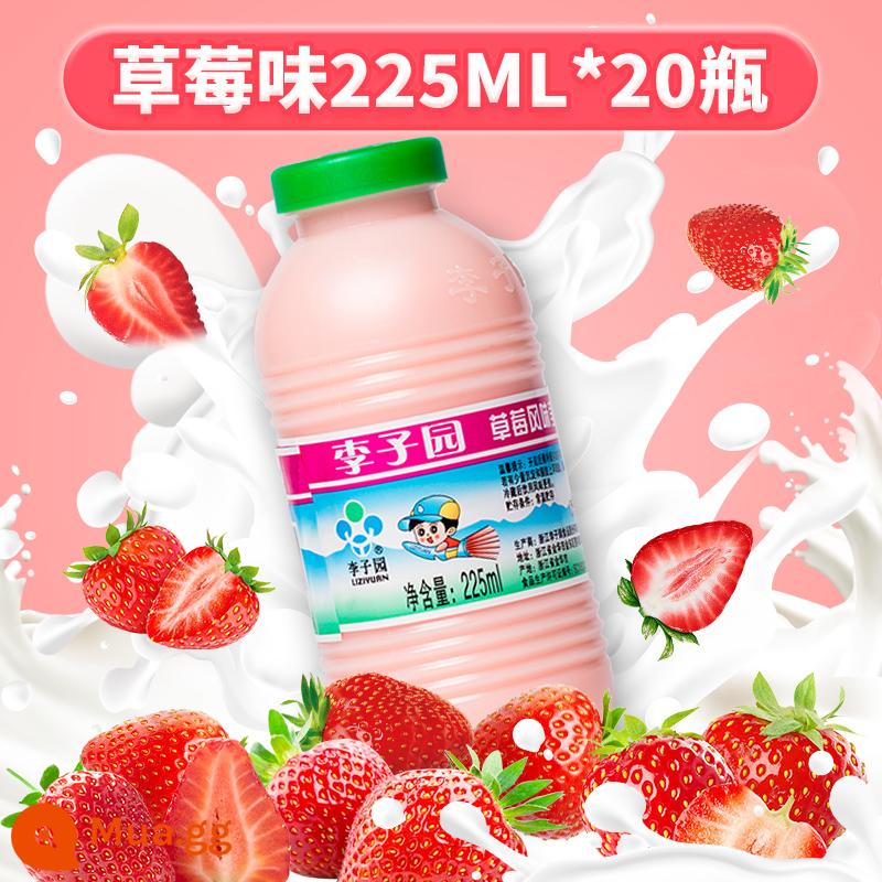 Sữa ăn sáng có đường Plum Garden hộp nhỏ 225ml sữa ngọt nguyên vị dâu Sữa uống trẻ em ưu đãi đặc biệt - Dâu 225ml*20 chai