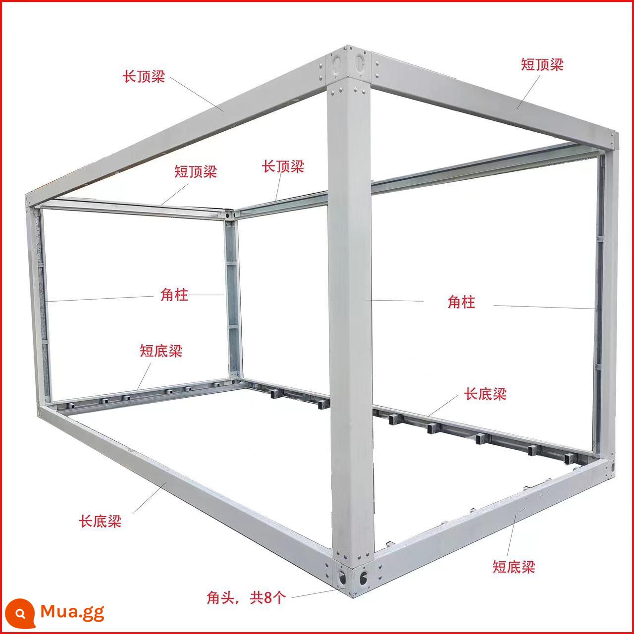 Nhà di động container tùy chỉnh nhà ở thép màu văn phòng ngoài trời lắp ráp đơn giản nhà tiền chế có thể tháo rời - khung