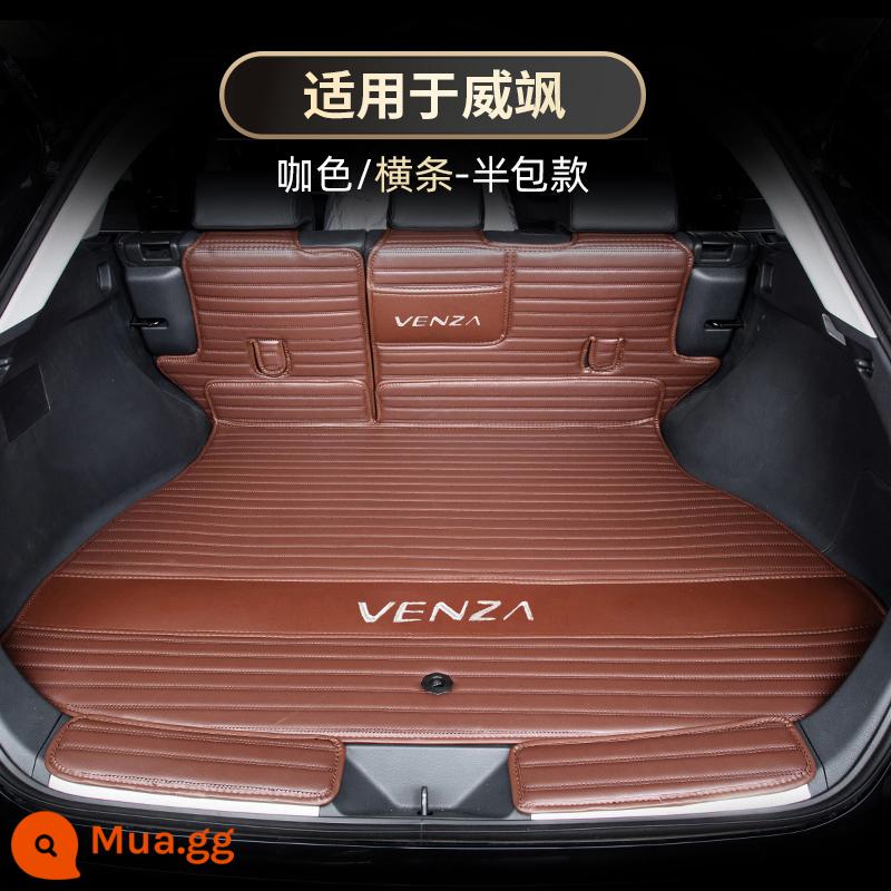 Dành riêng cho Toyota Venza Thảm cốp bao quanh đầy đủ Thảm cốp sau Thảm trang trí nội thất ô tô Phụ kiện sửa đổi đồ dùng ô tô - [Toyota Weisha] Thuật ngữ ngang [thảm cốp nửa gói cà phê] (phim âm bản + tựa lưng)