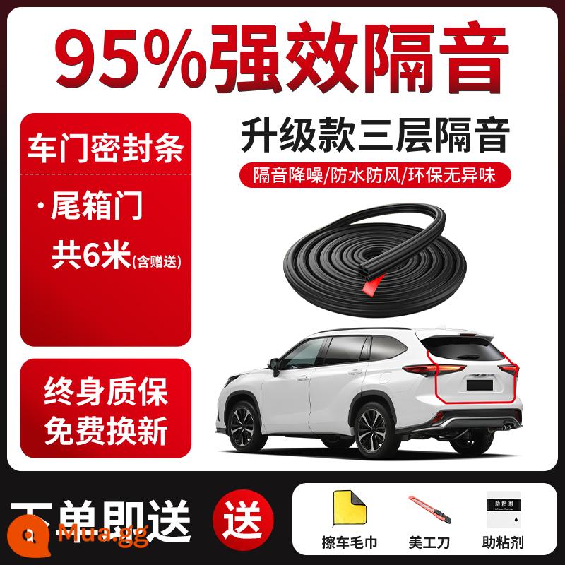 Bảng điều khiển trung tâm ô tô dải đệm cách âm kính chắn gió phía trước giảm tiếng ồn nội thất ô tô loại bỏ tiếng ồn hiện vật dải - [Cổng sau] Gioăng cửa [6 mét] + dụng cụ lắp đặt