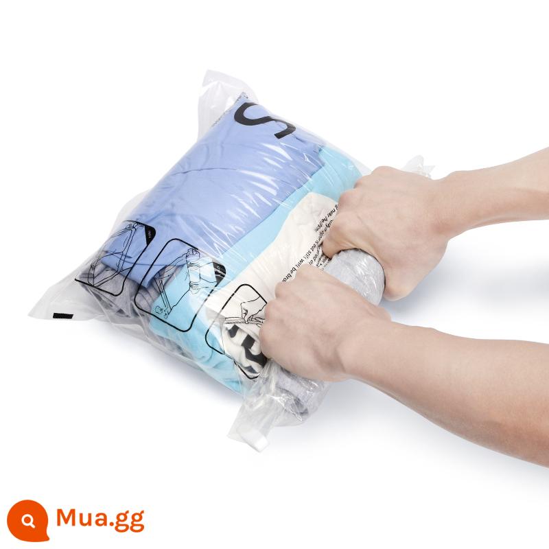 packall hand roll nén túi hút chân không du lịch túi lưu trữ quần áo vali đặc biệt xuống áo khoác túi đóng gói - Túi nén cuộn tay, 6 cái (2 lớn, 2 vừa, 2 nhỏ)