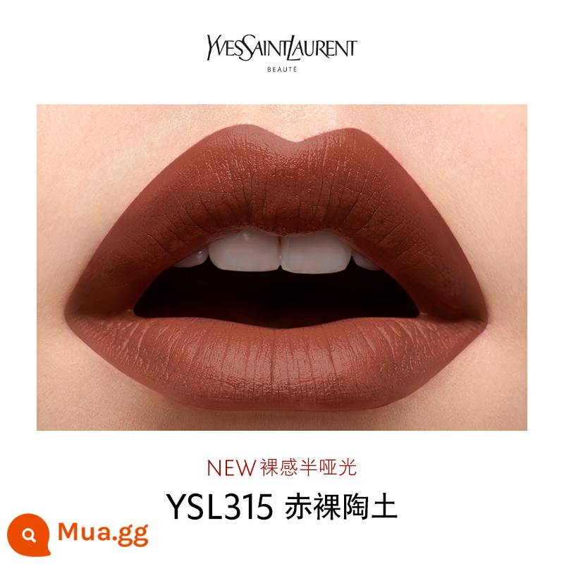 Son YSL Saint Laurent small black strip chính hãng màu nude matte mới 316 cam hổ phách 314 - Đất sét trần YSL315