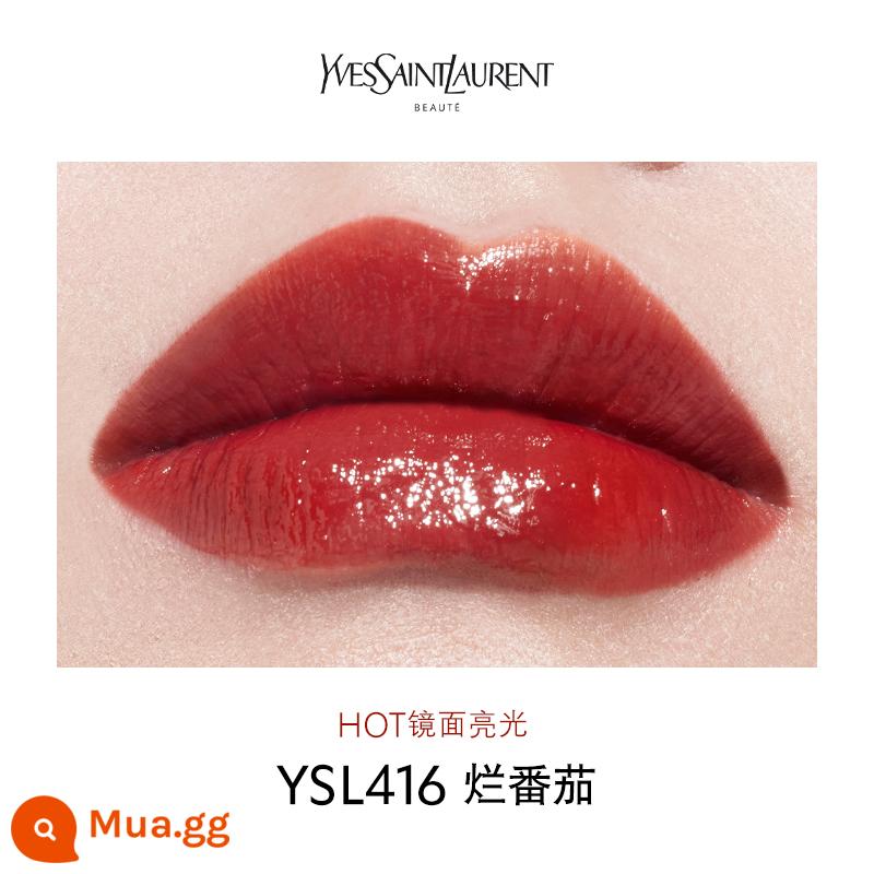 [Quà Năm Mới] YSL Saint Laurent Clarinet Lip Glaze Mirror Glass Lip Water Light Makeup Effect 416 Màu Tomato - [Màu người nổi tiếng]YSL416 Cà chua thối