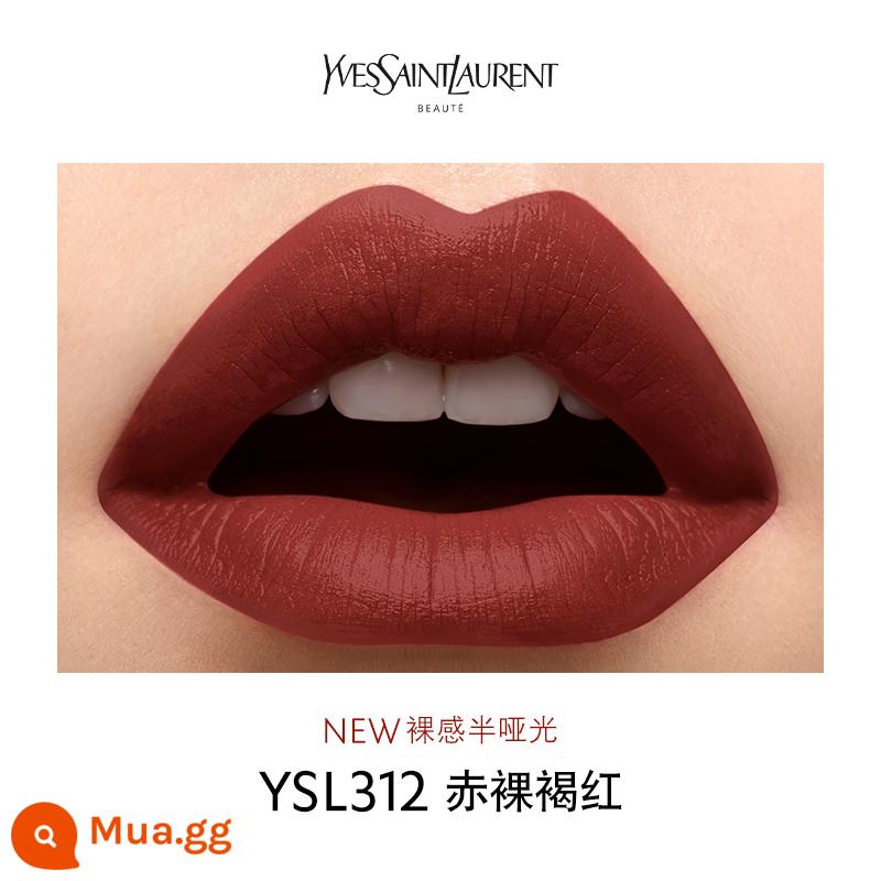 Son YSL Saint Laurent small black strip chính hãng màu nude matte mới 316 cam hổ phách 314 - YSL312 màu nâu sẫm