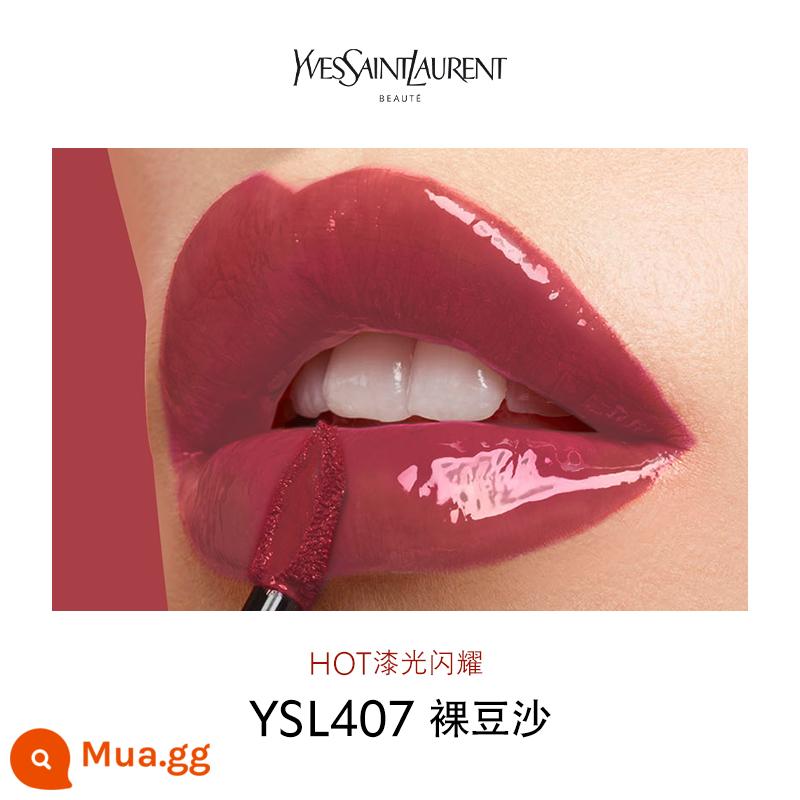 [Quà Năm Mới] YSL Saint Laurent Clarinet Lip Glaze Mirror Glass Lip Water Light Makeup Effect 416 Màu Tomato - Bột đậu trần YSL407