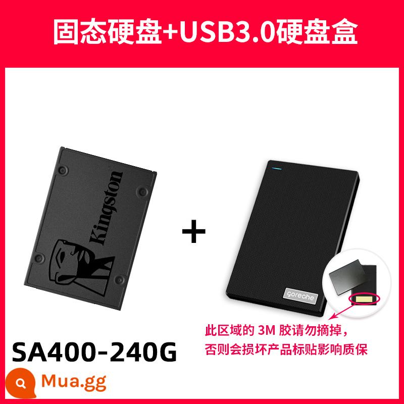 Ổ cứng thể rắn máy tính xách tay Kingston 480g ổ cứng thể rắn SATA3 máy tính để bàn SSD thể rắn 2,5 inch - Hộp ổ cứng di động SA400S37/240G+3.0