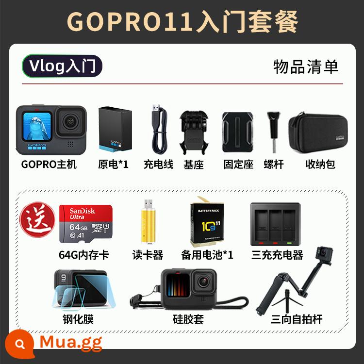 Camera chuyển động toàn cảnh GoPro HERO11 Black10/9MAX360 chống rung vlog camera 5K siêu nét - Gói Vlog nhập cảnh GOPRO 11 BLACK