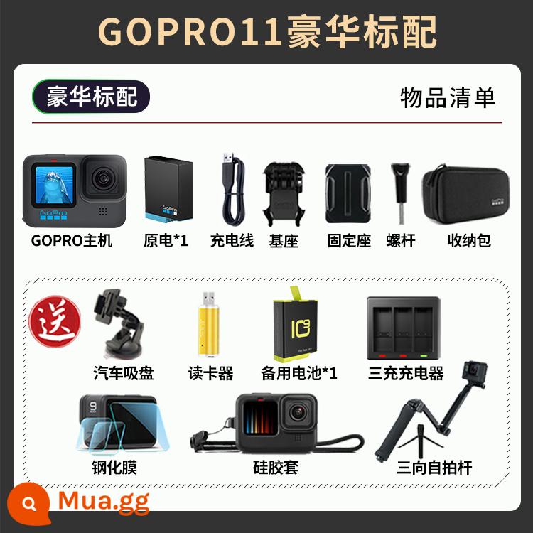 Camera chuyển động toàn cảnh GoPro HERO11 Black10/9/8MAX360 chống rung quay video vlog 5K cực rõ nét - GOPRO 11 BLACK-Tiêu chuẩn chính thức