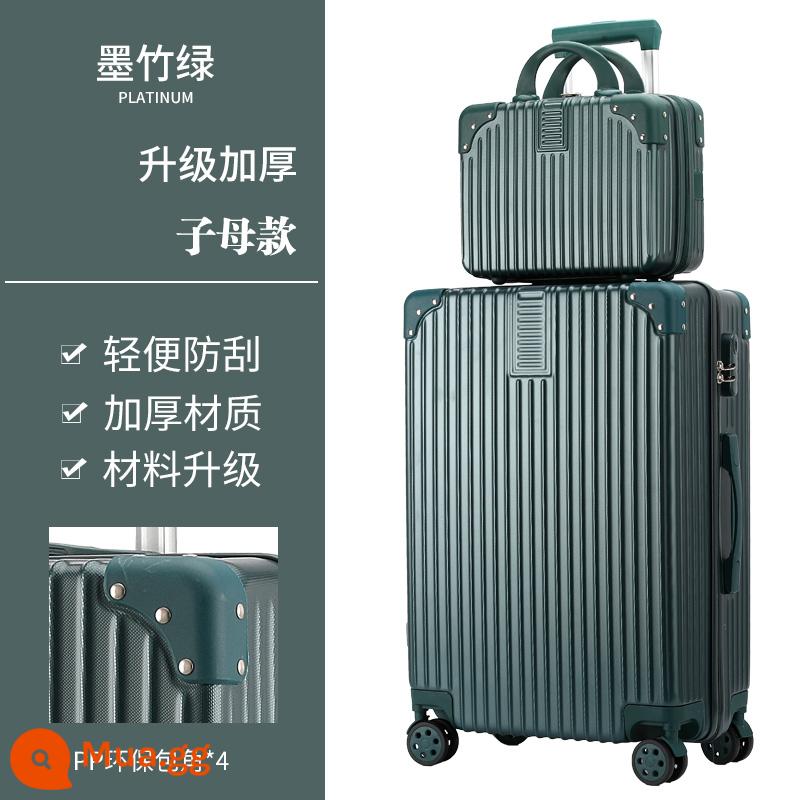 Vali bé trai sức chứa lớn 20 inch xe đẩy học sinh nữ 2022 vali da du lịch mới 24 mật khẩu bền đẹp - Cụm dây kéo nâng cấp-màu xanh đêm tối