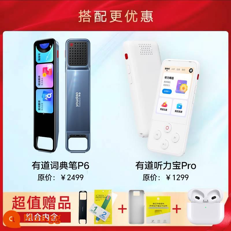 [Ra mắt sản phẩm mới vào tháng 11] Bút từ điển NetEase Youdao Bút dịch P6 Từ điển điện tử Tiếng Anh Chủ đề tổng quát Đồ tạo tác học tập ở trường tiểu học, trung học cơ sở và trung học phổ thông Bút quét AI Bút đọc dịch Bút học quét - [Gợi ý nâng điểm] Bút từ điển P6 + Listen Treasure PRO- Luyện nói tiếng Anh kết hợp