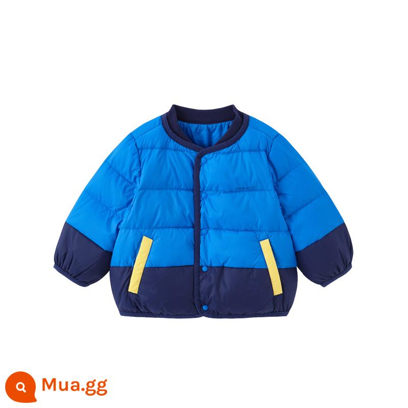 [Thông quan đặc biệt] Áo khoác Yingshi Down Jacket Áo khoác trùm đầu mùa đông Áo đi chơi dày ấm áp cho bé trai và bé gái - Màu xanh điện YRWBJ31171A