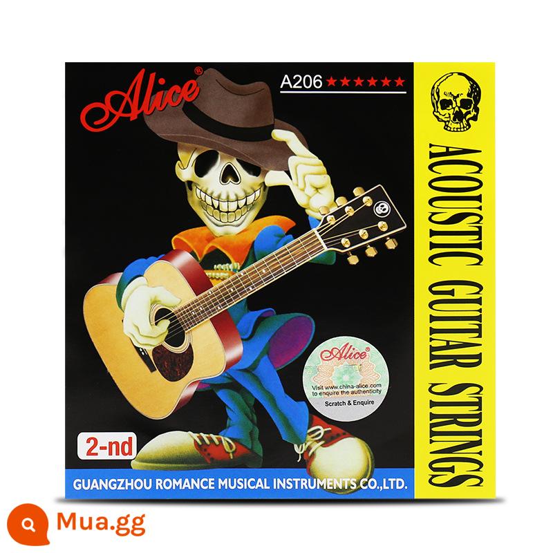 Alice Dân Gian Dây Đàn Guitar Gỗ Dây Đàn Guitar Đơn Dây 6 Bí Ẩn Dòng Đồng Phosphor Dây Đàn Guitar Trọn Bộ - A206-Dây số 2