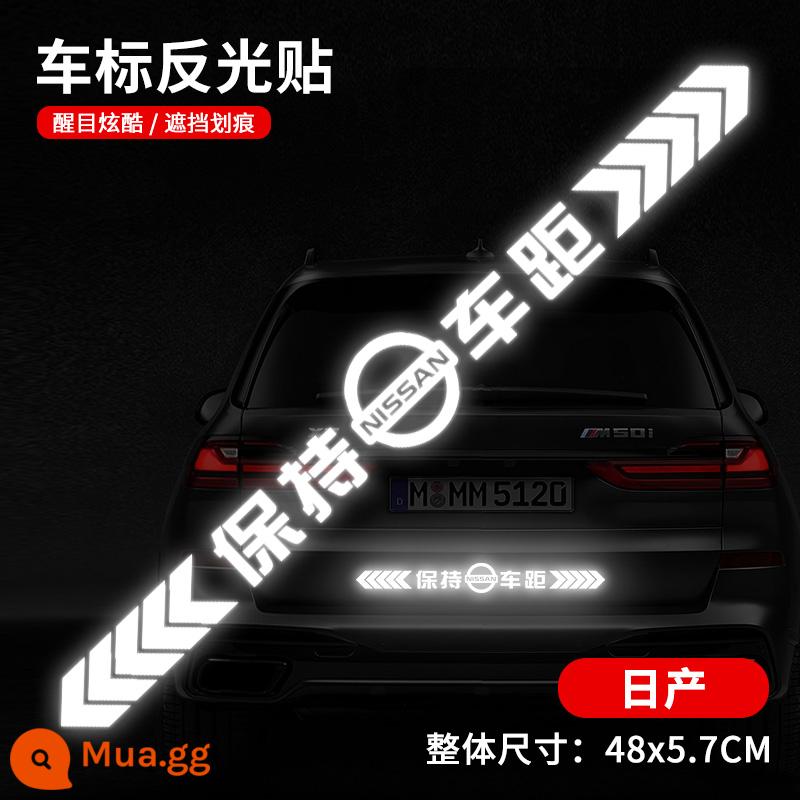 Giữ khoảng cách với xe ô tô dán phản quang mạnh cảnh báo phía sau màn hình hiển thị ô tô dán cản sau ô tô chống trầy xước ô tô - Phản xạ mạnh mẽ được nâng cấp--tờ rơi [Nissan]