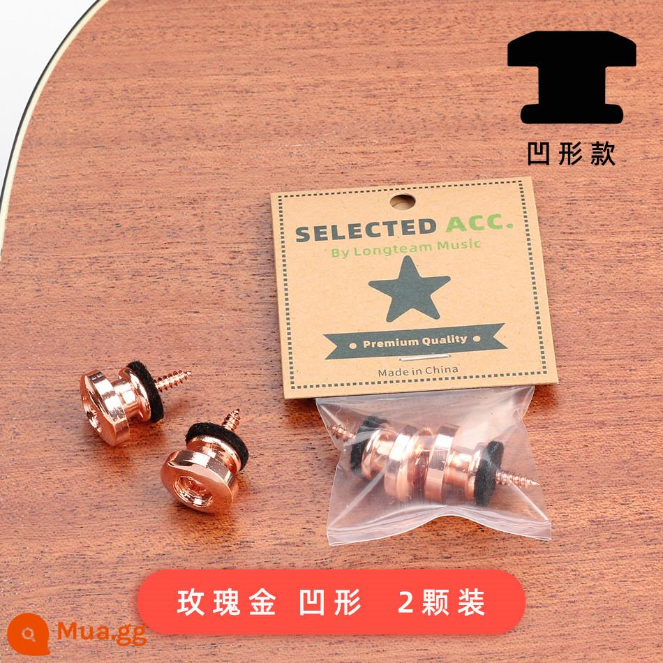 Vàng Bạc Chống Trơn Trượt Dân Gian Acoustic Cho Bé Túi Khóa Đồng Bass Đàn Guitar Điện Túi Nút Dày đuôi Bộ Móng Tay - Kiểu lõm vàng hồng 2 miếng