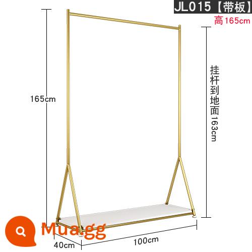 Giá trưng bày móc treo cửa hàng quần áo bằng sắt Dangdang giá trưng bày vàng cao từ trần đến sàn kệ cửa hàng quần áo phụ nữ móc treo quần áo trẻ em - Chiều dài 100*160 [bảng dưới cùng]