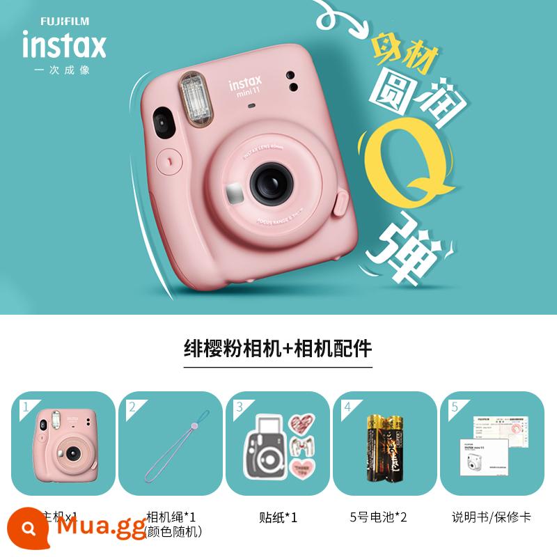 Máy ảnh Fuji Polaroid mini11/9 chụp ảnh một lần quà tặng sinh viên máy ảnh hoạt hình làm đẹp cho trẻ em - Hồng mini11 hồng