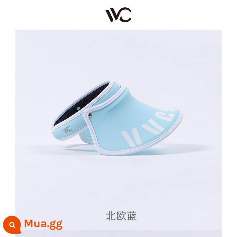 VVC Mũ Chống Nắng Nữ Đầu Trống Chống Tia UV Mũ Chống Nắng Mũ Chống Nắng Thể Thao Mùa Hè Đi Xe Đạp Vành Lớn - Chữ lớn màu xanh Bắc Âu