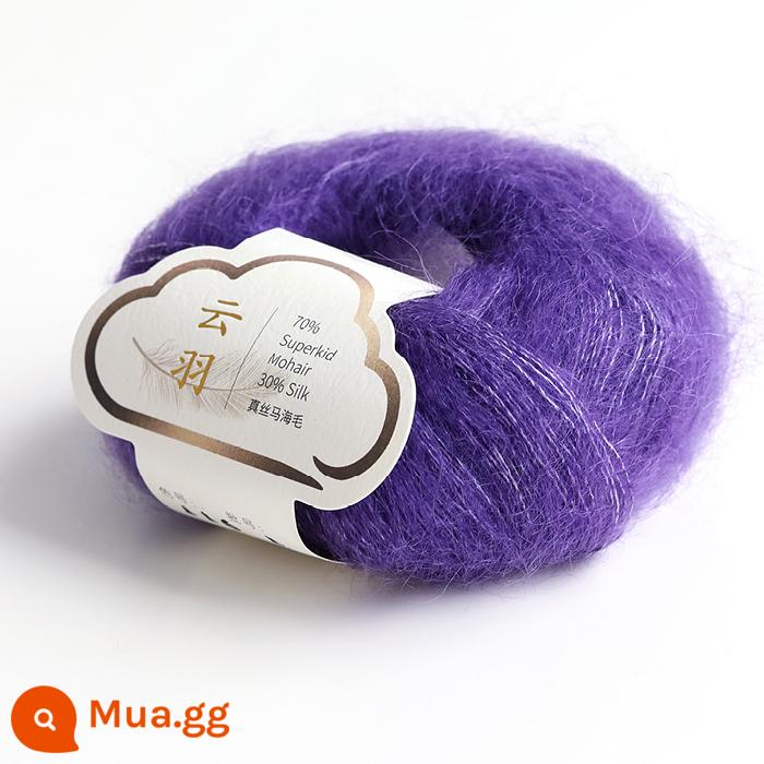 [Yunyu] lụa mohair len 70 mohair trẻ Nam Phi 30 sợi len dệt kim thủ công bằng tay - 116 Mộ Tử