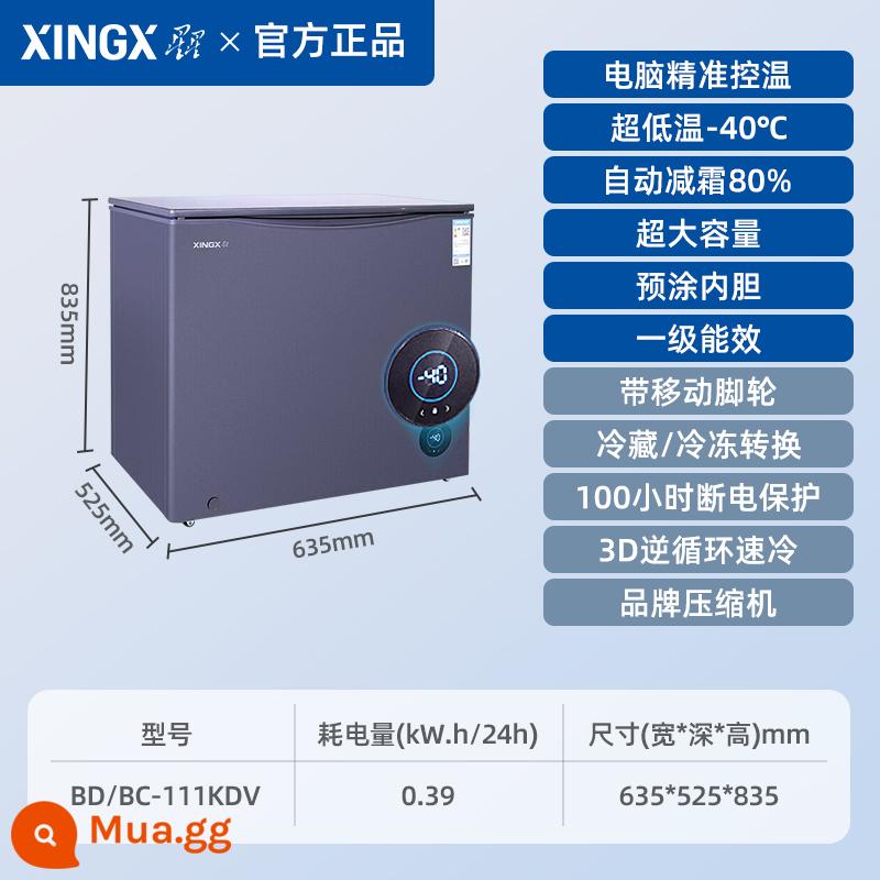 Tủ đông sao làm mát bằng không khí tủ đông nhiệt độ cực thấp không đóng băng-40 độ tủ đông thương mại cá ngừ tủ đông hải sản - 111 lít [-40°-10°] giảm sương giá 80%